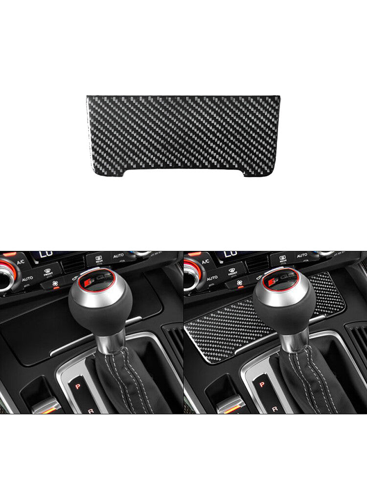 Storage Cigarette Lighter Lid Trim Cover Decor Carbon Fiber for Audi Q5 2009-017