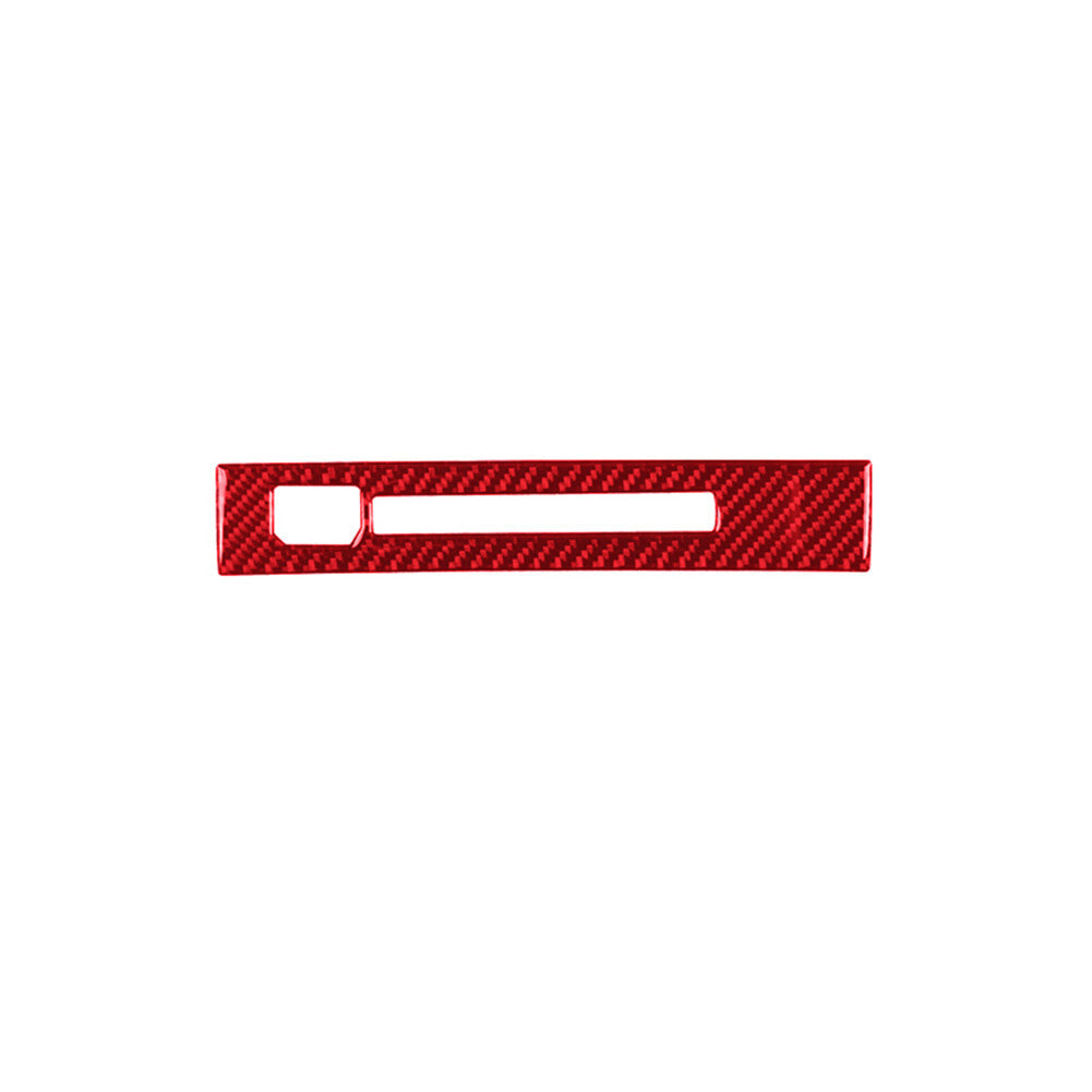 Red carbon fiber interior CD player cover decal for Ford F-150 2015 - 2020