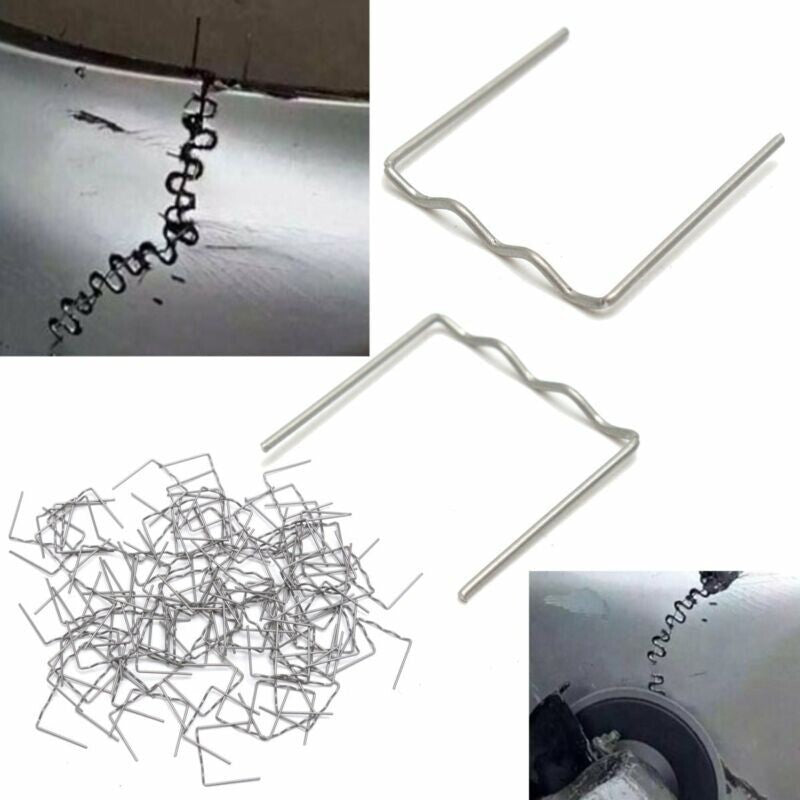 100pcs RS16 0.6mm Flat Staples Hot Stapler For Car Auto Bumper Weld Torch Repair