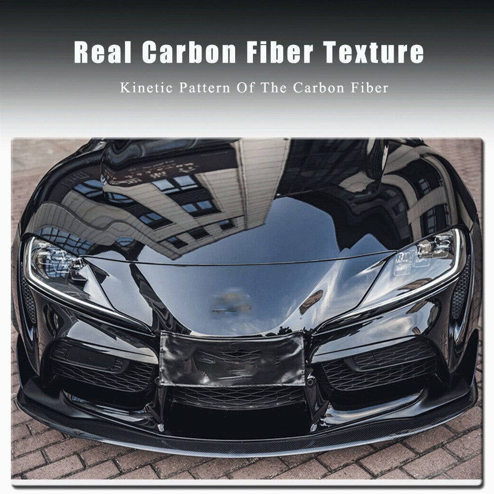 Fit for Toyota Supra A90 GR Coupe Real Carbon Front Bumper Lip Spoiler Splitters