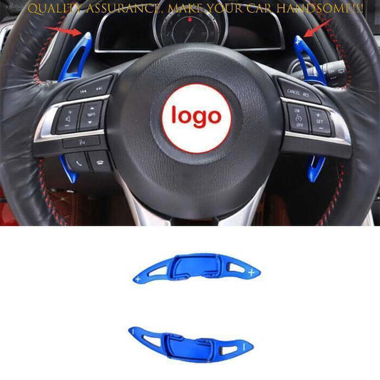 for Mazda CX-5 CX5 2017-24 Blue Alloy Steering Wheel Shifter Paddle Extension 2X