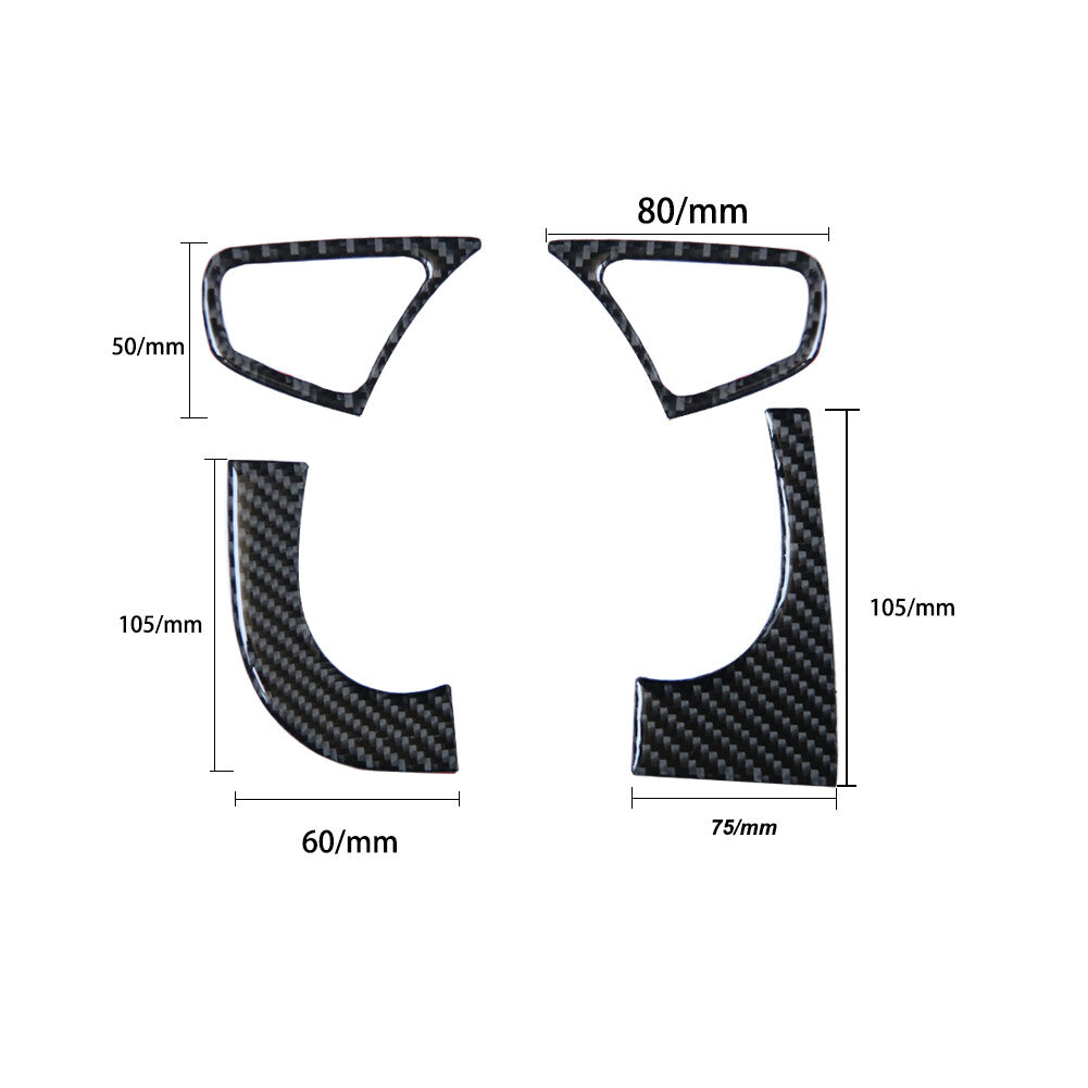 4Pcs Carbon Fiber Speedometer Accent Cover Trim for Infiniti FX 09-13/QX70 14-17