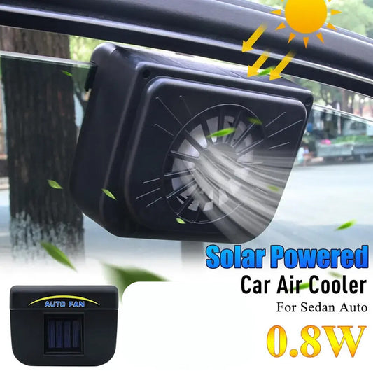 Car Radiator Cooling Window Auto Air Vent Cool Fan Solar Sun Power Radiator Kit