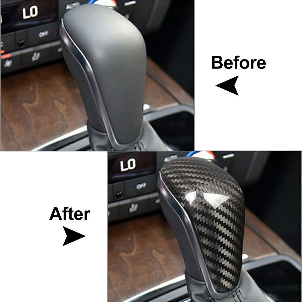 Gear Schaltknauf Abdeckung Blend F¨¹r for Audi A6 2016-18 A7 15-18 Carbon Fiber
