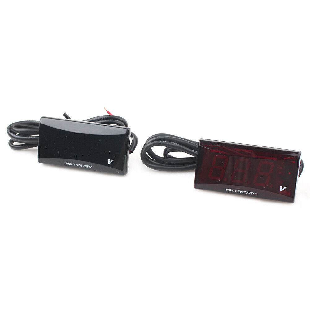 for Mini LED Digital Voltmeter Voltage Meter Instruments Gauge Red / Blue Universal