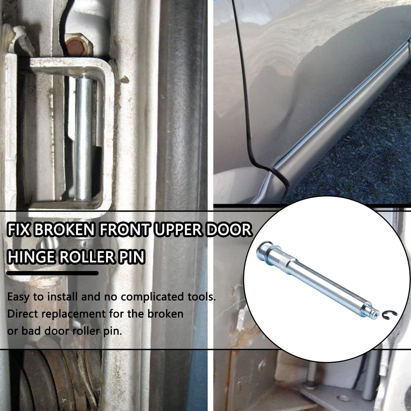 Front upper door hinge needle roller compatible with for Chevrolet for GMC Uber and for Cadillac