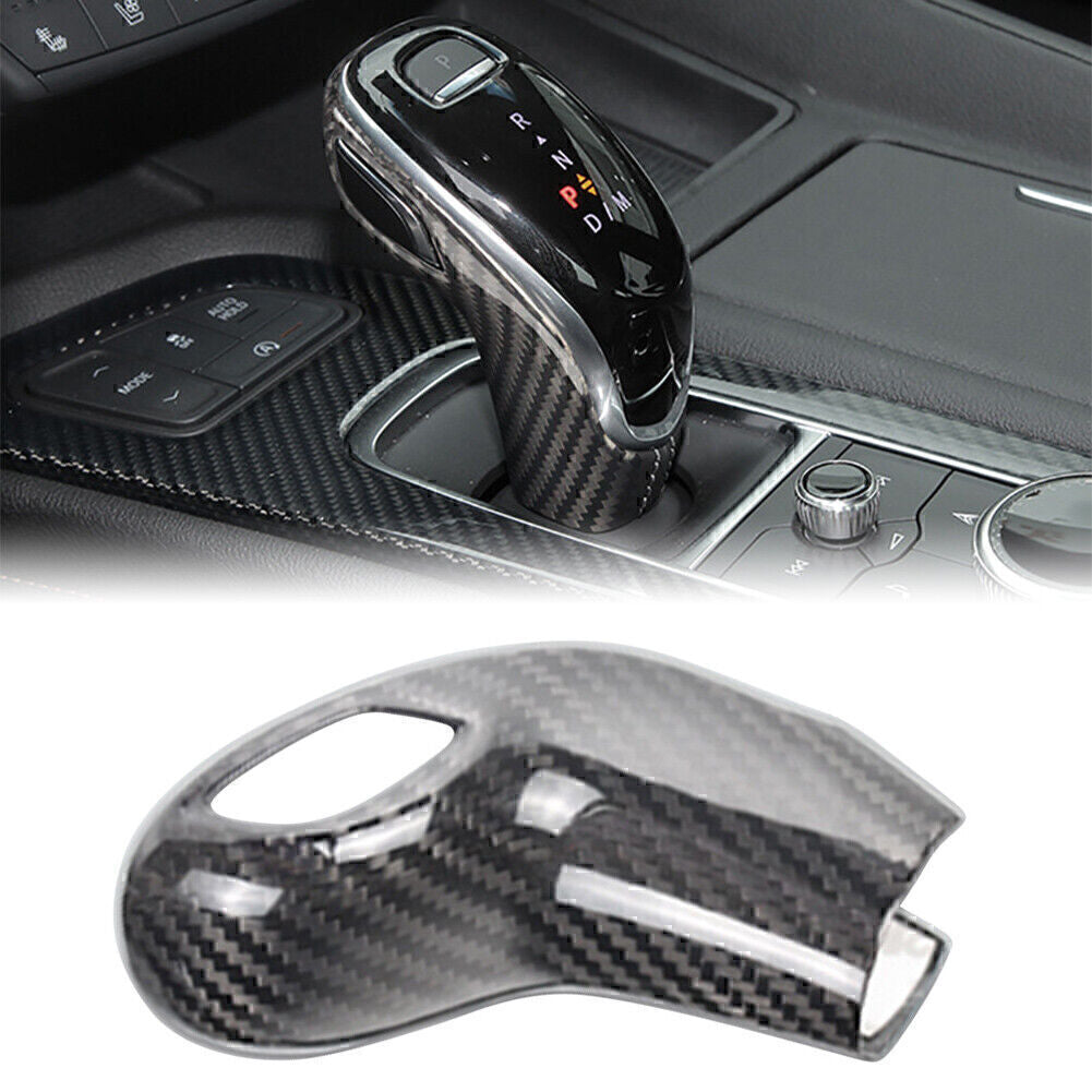 Carbon Fiber Gear Shift Knob Cover Sticker Trim for Cadillac CT5 2020+ Car Auto