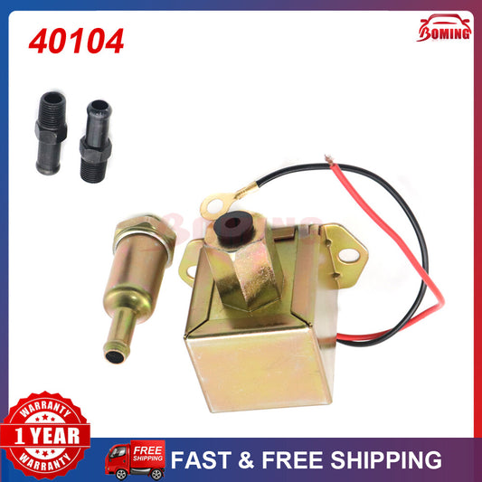 Car diesel/gasoline fuel pump with red top, square shape, electric fuel pump 40107 12V 40106 40104