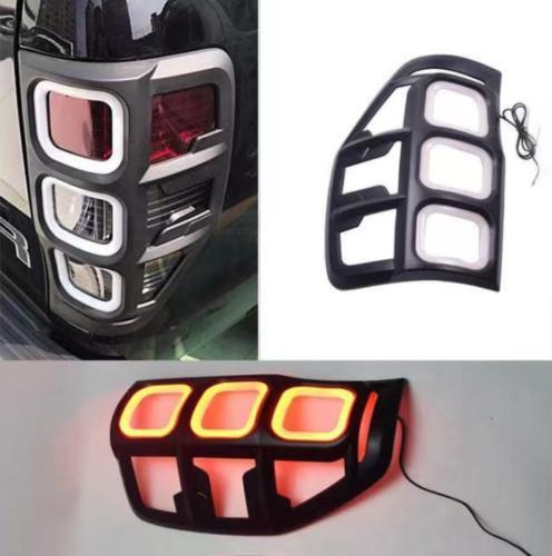 for Ford Ranger Rear Taillight W/ LED Red Light Protection Cover Trim 2016-2018