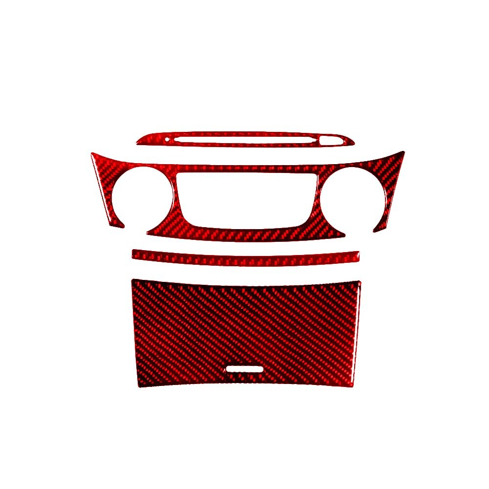 4X Red Central Console Panel Trim Cover Carbon Fiber for Chevy Impala 2014-2020