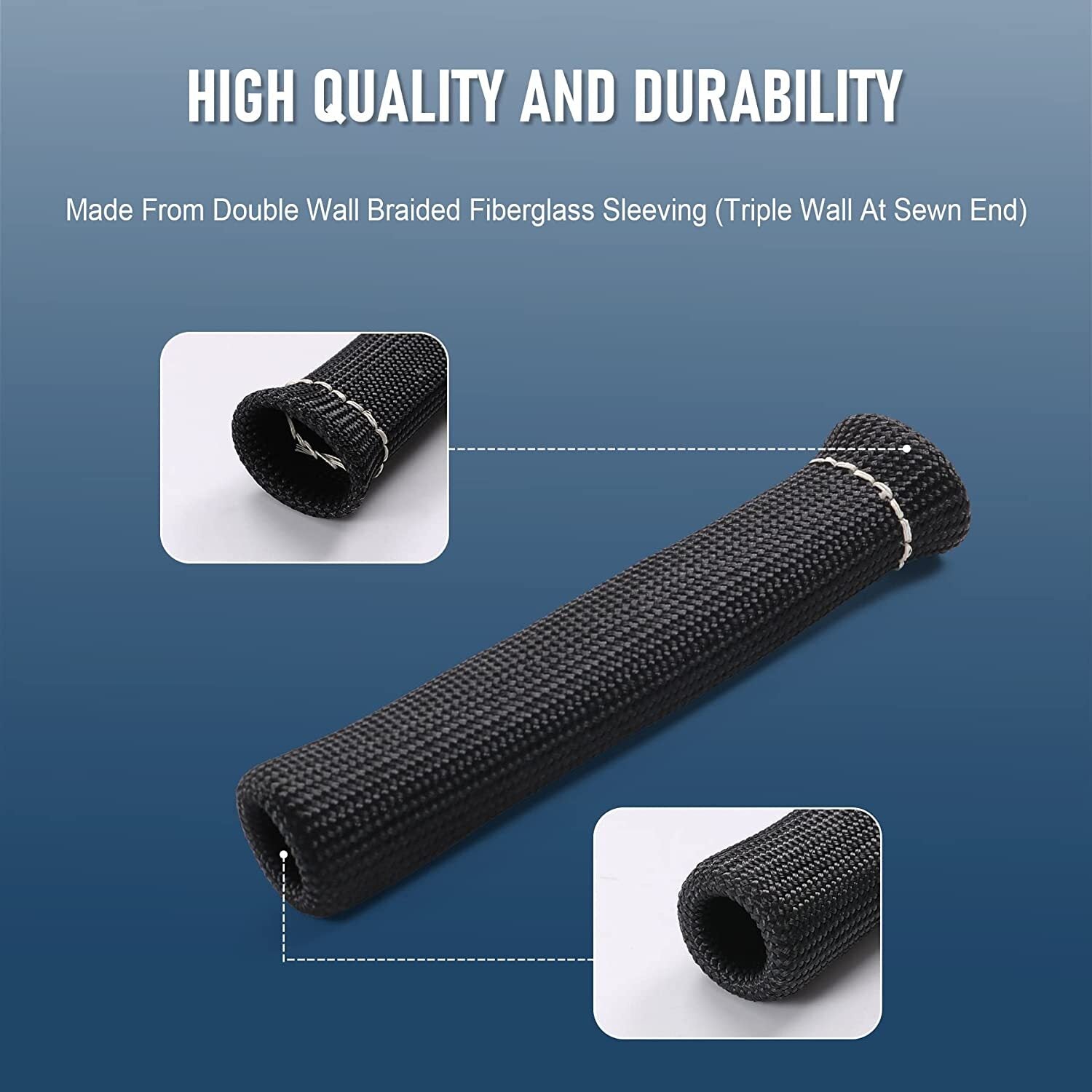 2500¡ã 6-inch Spark Plug Shoe Protector Heat Insulator SBC BBC Black