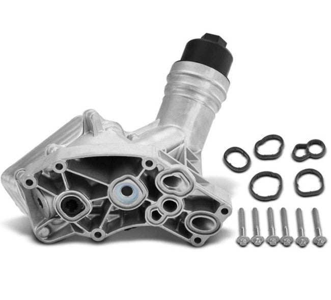 Aluminum engine cooler and oil filter for BMW 340i, 440i, 540i xDrive, 740i, 840i, M2, and X3.