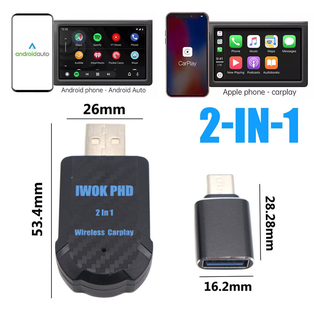 Wireless CarPlay Adapter USB Dongle For iPhone Apple Wireless Carplay Plug &Play