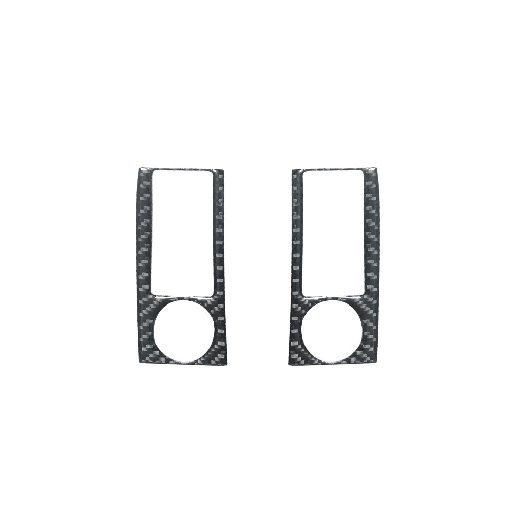 for Mercedes R-Class 2009-2012 2X Central Control Button Trim Cover Carbon Fiber