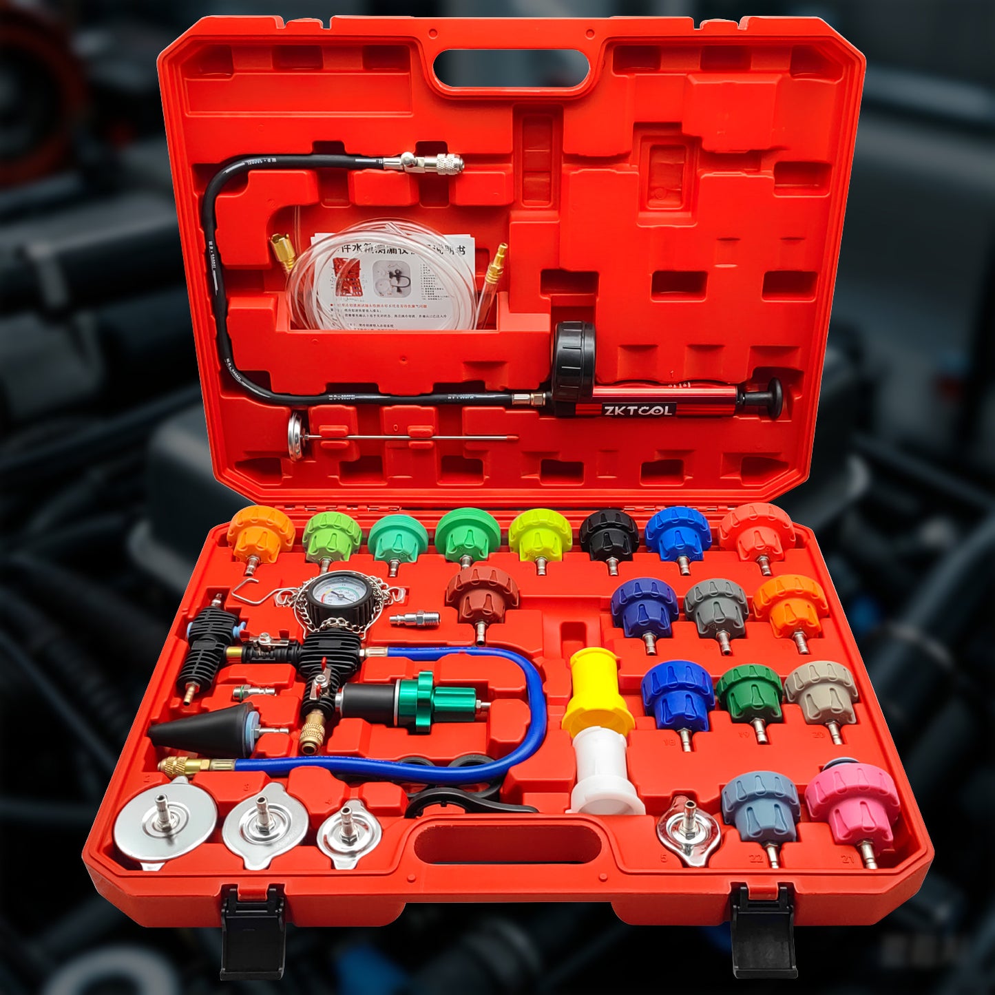 Radiator Pressure Tester Cooling System Detector antifreeze replace filler tool