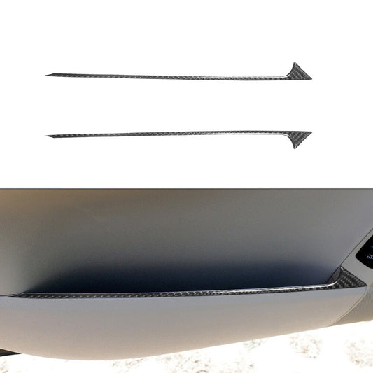 for Mercedes R-Class 2009-2012 Front Door Storage Trim Strip Cover Carbon Fiber