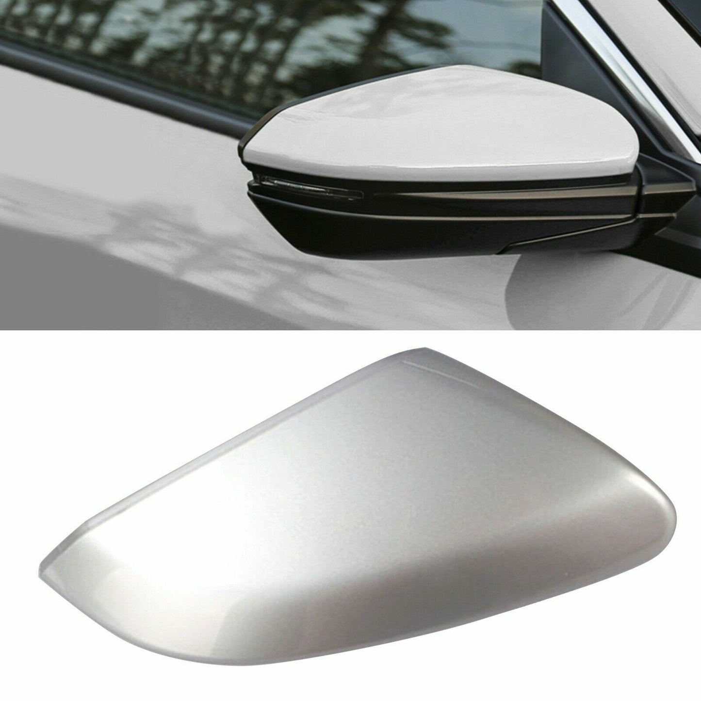 Fit 2016-2020 for Honda for Civic Silver Right Passenger Side Mirror Cover Cap AT