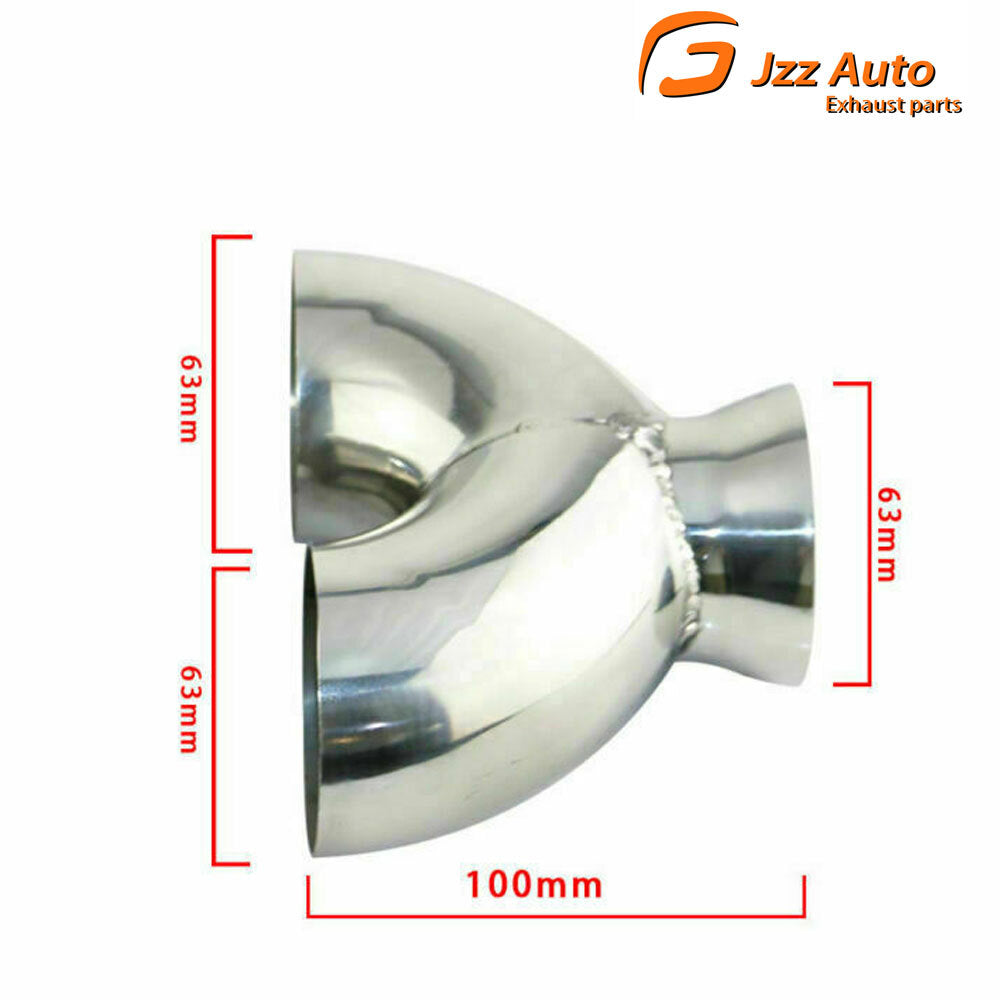 2.5'' Universal Welding Exhaust Y-pipe 2.5inch to 2.5in 100mm Adapter Connector