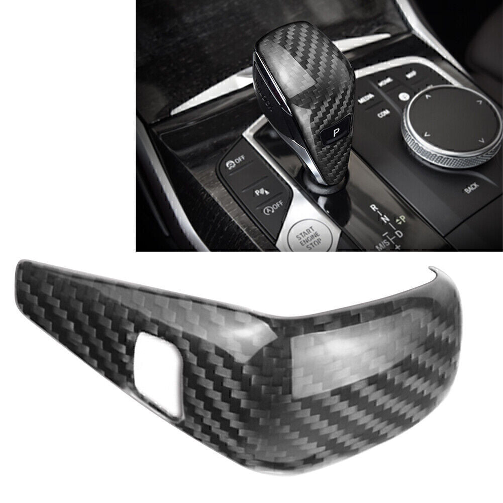 Carbon Fiber Gear Shift Knob Cover Sticker Trim for BMW 3 Series G20 2019-2021