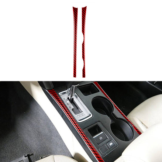 Red Carbon Fiber Side Gear Shift Panel Trim for Subaru Outback Legacy 2015-2017