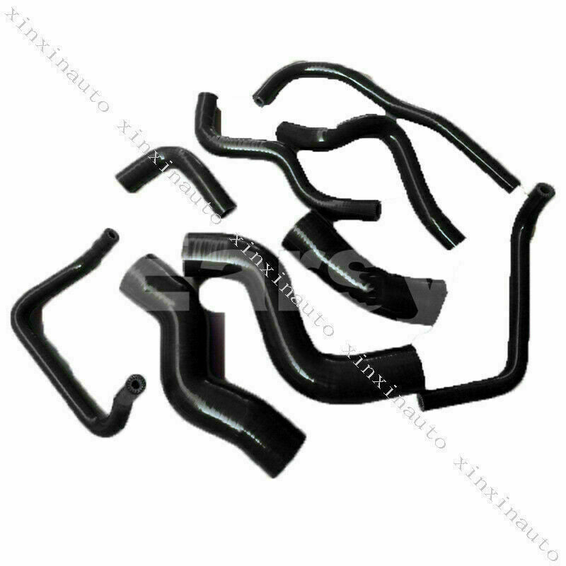 for Land Cruiser LC/FZJ80 1991-1997 black HPS Silicone Radiator+Heater Hose Kit