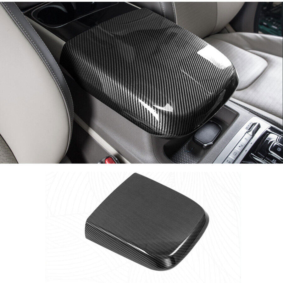 for Kia Carnival 2022-24 Carbon Fiber ABS Middle Console Armrest Box Cover Trim