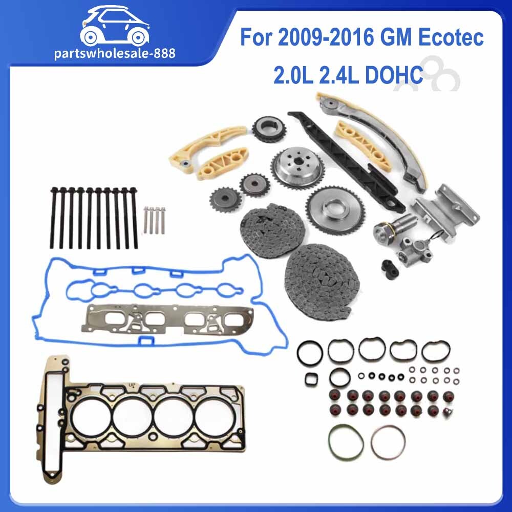 Head washer bolt + timing chain kit for 2009-2016 GM Ecotec 2.0L 2.4L DOHC