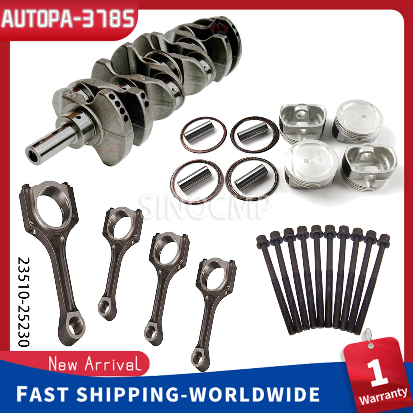 Engine Rebuild Kit Crankshaft Connecting RodFor for HYUNDAI ILOAD IMAX 2.4L G4KG NEW