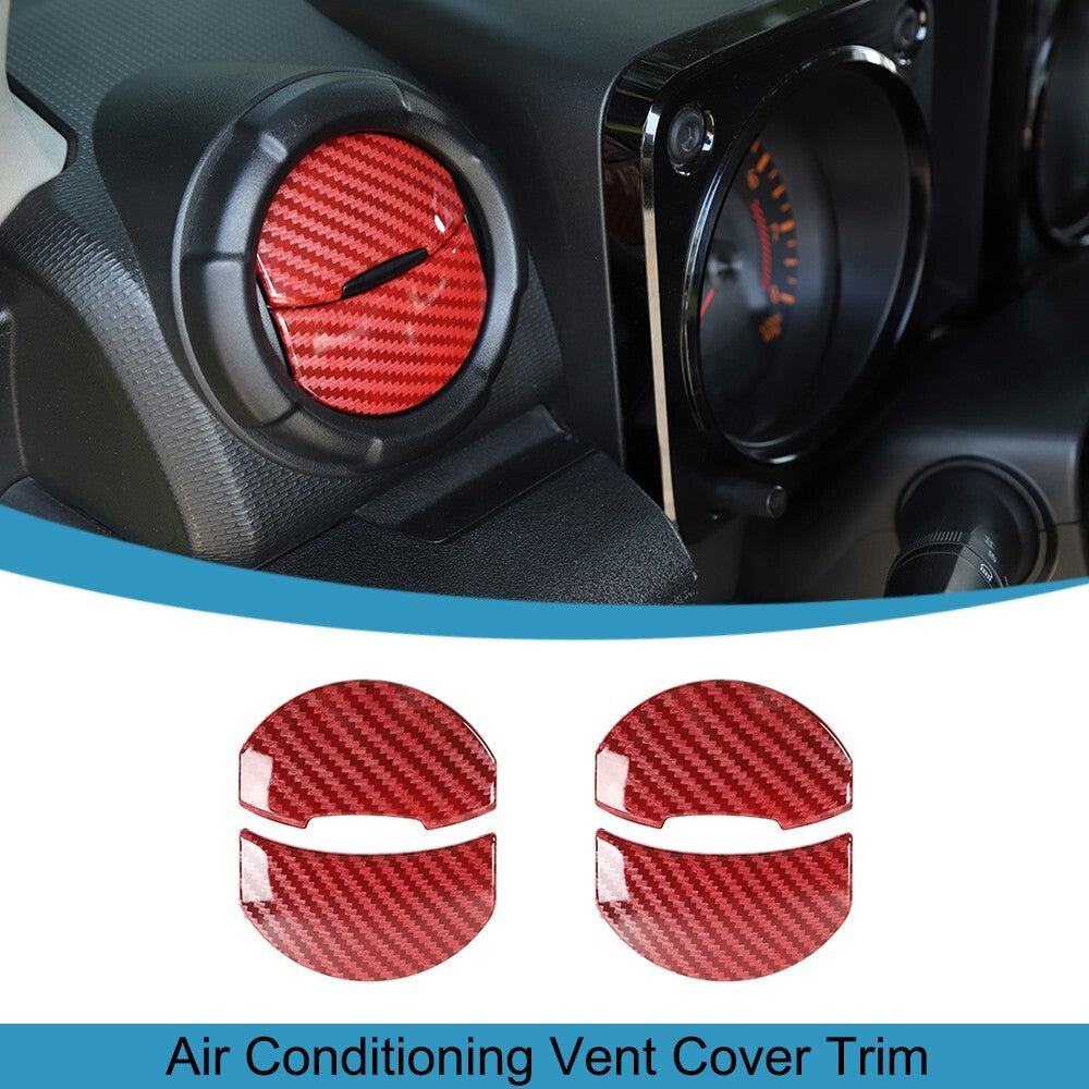 Red Carbon Fiber Air Condition Vent Outlet Cover for Suzuki for Jimny 2019-2023
