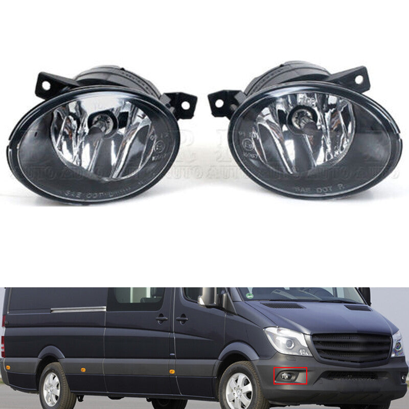 1 Pair Front Fog Lamp With Halogen Bulbs for Mercedes-Benz Sprinter W906