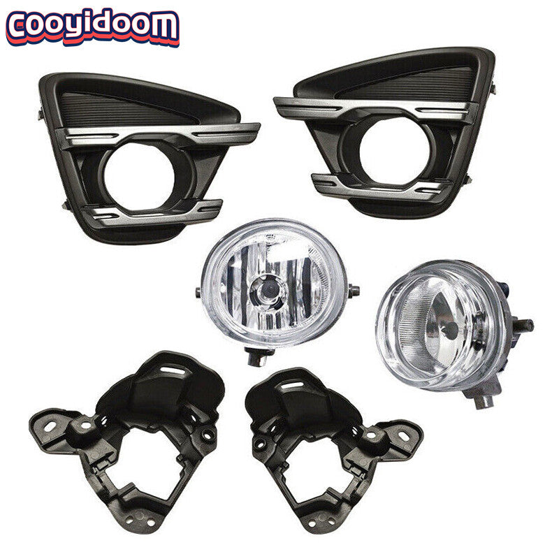 6-piece fog light set + fog light cover + fog light bracket for Mazda CX-5 (2013-2016)