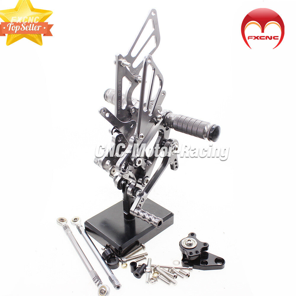 CNC geared footrests and feet suitable for Honda CBR600RR 2003-2006 and CBR600 F4 2001-2004.