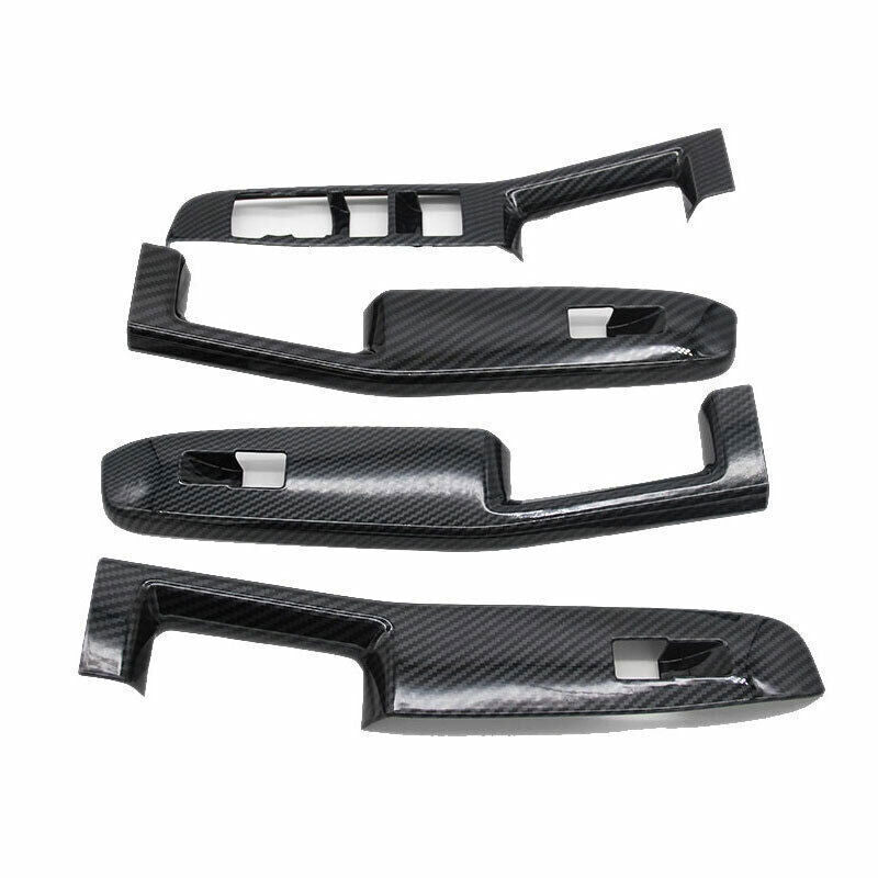 4P Carbon Fiber Look Window Lift Panel Switch Cover Trim for Ford Escape 2020-22