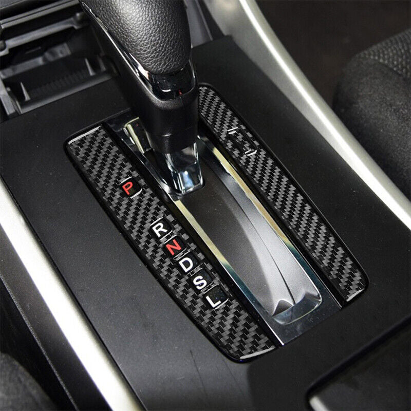 Real Carbon Fiber Car Gear Shift Panel Cover Trim Fit For 2014-2017 for Honda Accord