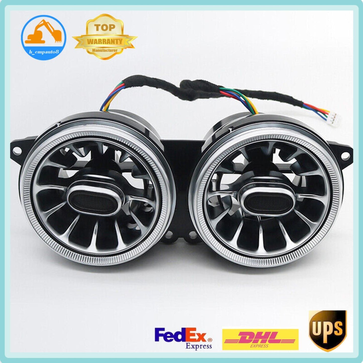 7/64 Colors Rear Air Vent LED Ambient Light for Mercedes-Benz S W222 2014-20