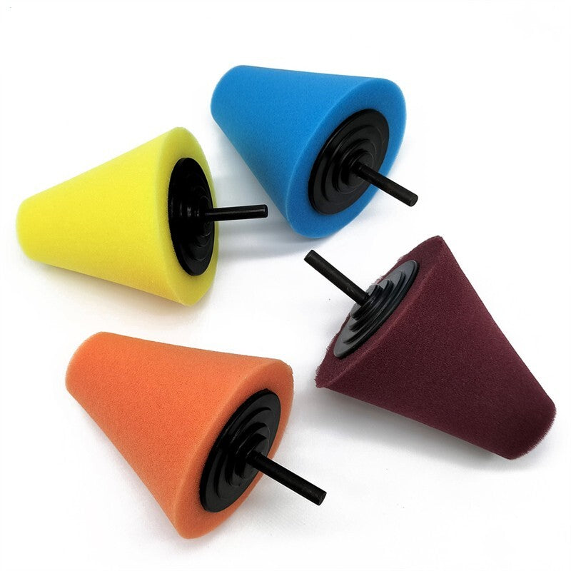 4-inch foam drill polishing cone ball pad car wheel waxing and polishing wheel polishing machine 9-piece set