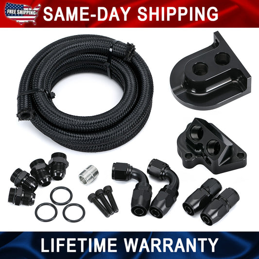 For 2011+ for Ford 5.0 / 5.2 Billet Oil Filter Relocation Kit for Mustang GT and F150