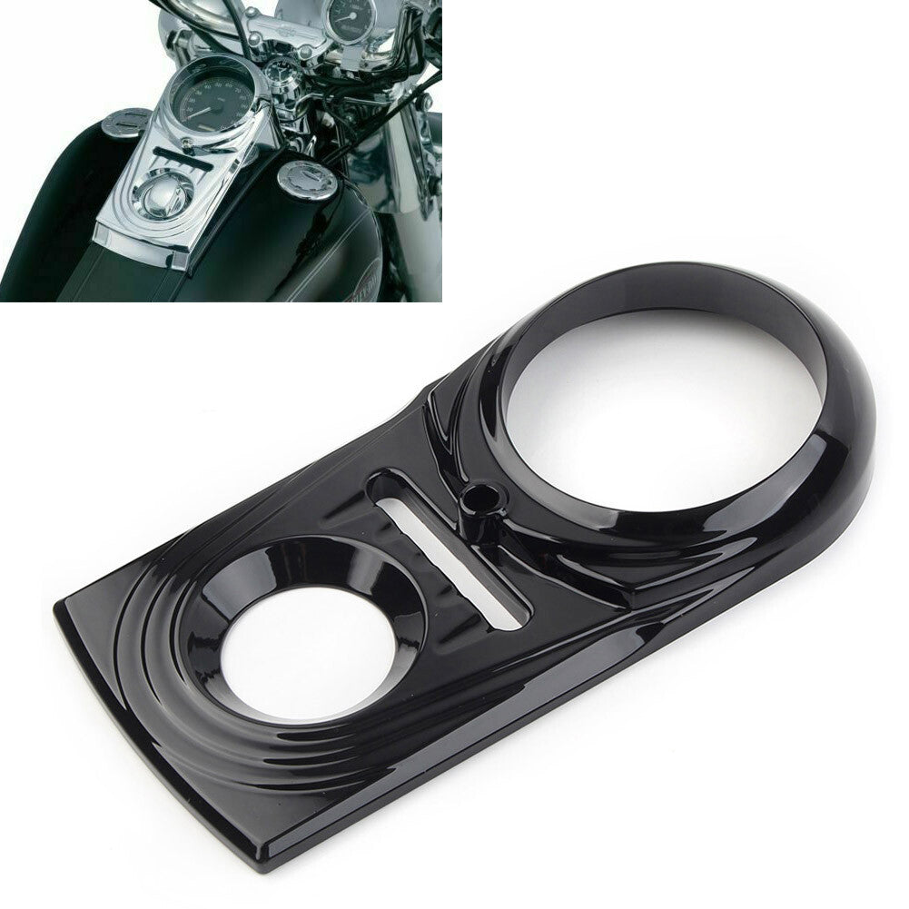 Dash Panel Insert Cover Cap Fit for Harley Softail FLSTC Street Glide Black