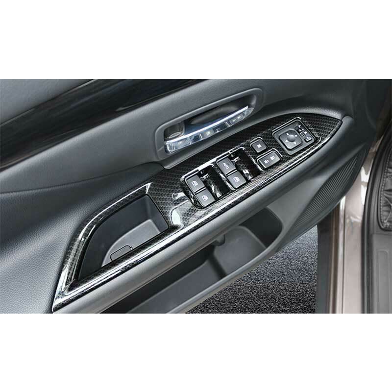 for Mitsubishi Outlander 13-21 Carbon Fiber Window Lift Switch Panel Trim Cover