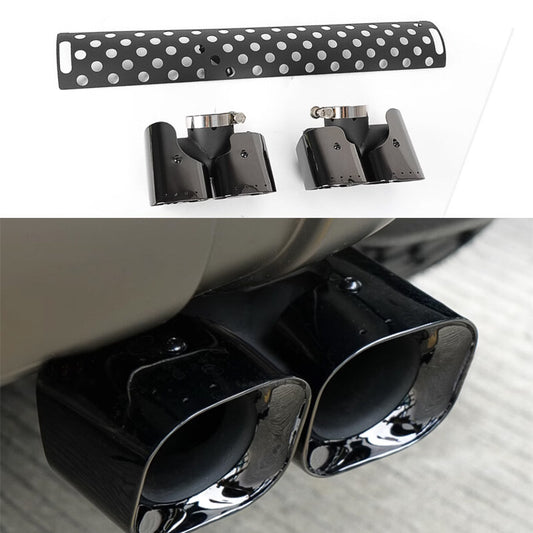 Black Steel for Land Rover for Defender Rear Tail Exhaust Muffler 2020-2023 Tip Pipe