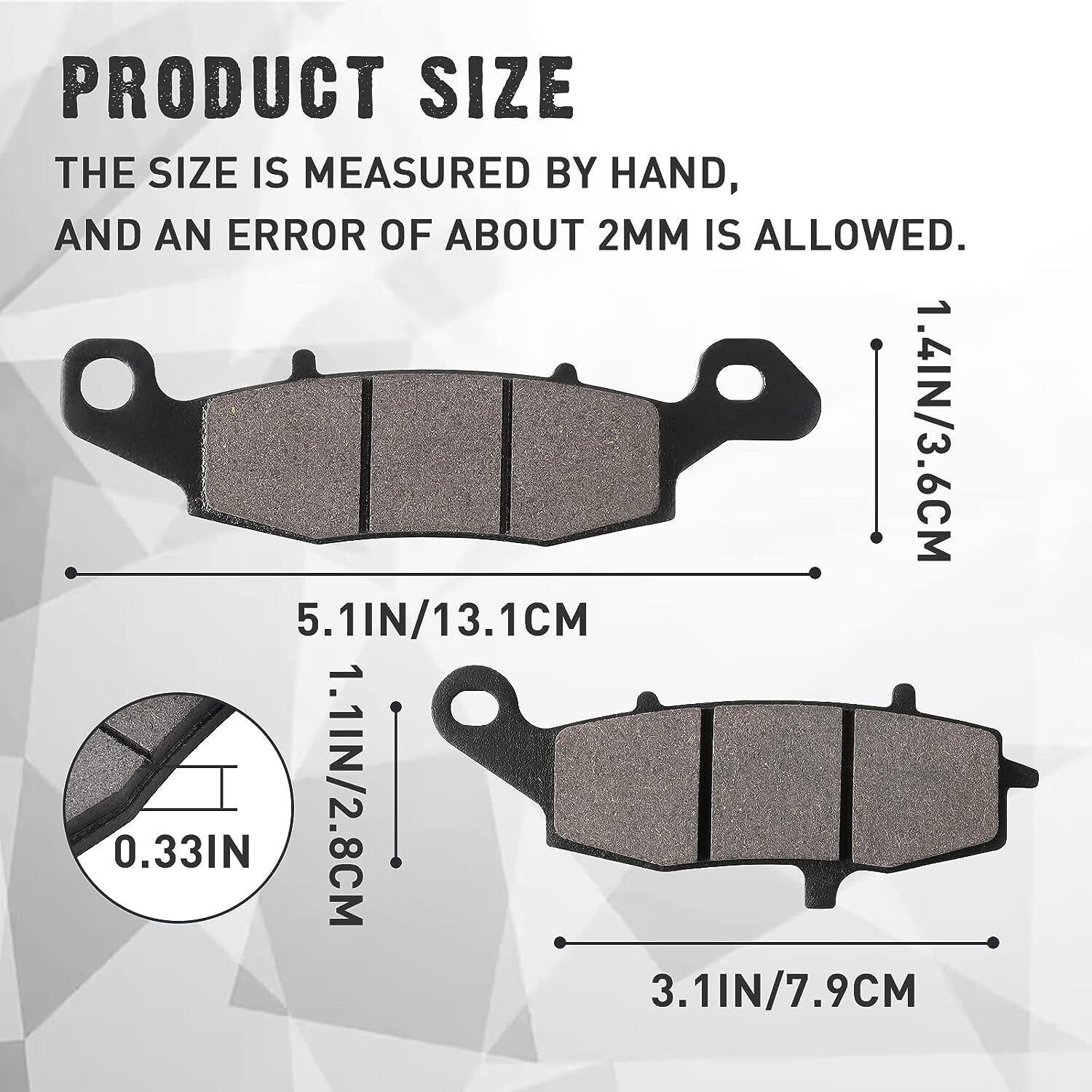 Brake Pads for Kawasaki VN1500,VN1600 Vulcan Classic, VN1700 Vulcan VN900 Vulcan