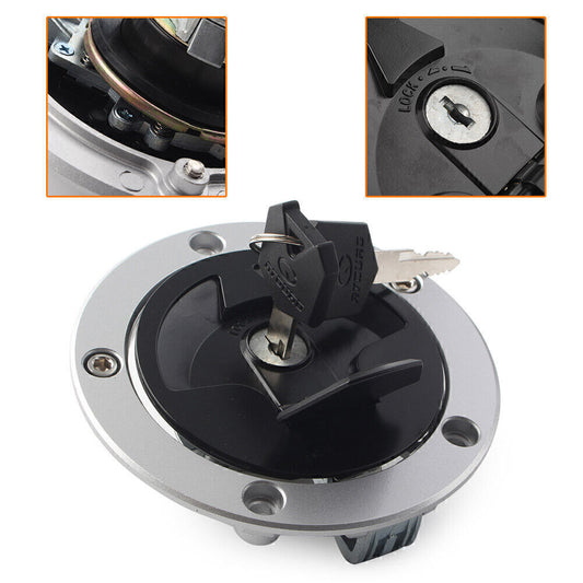 Fuel Gas Tank Cap Cover Lock Set for Kawasaki ZX6R ZX-6R ZX600 2007-2008