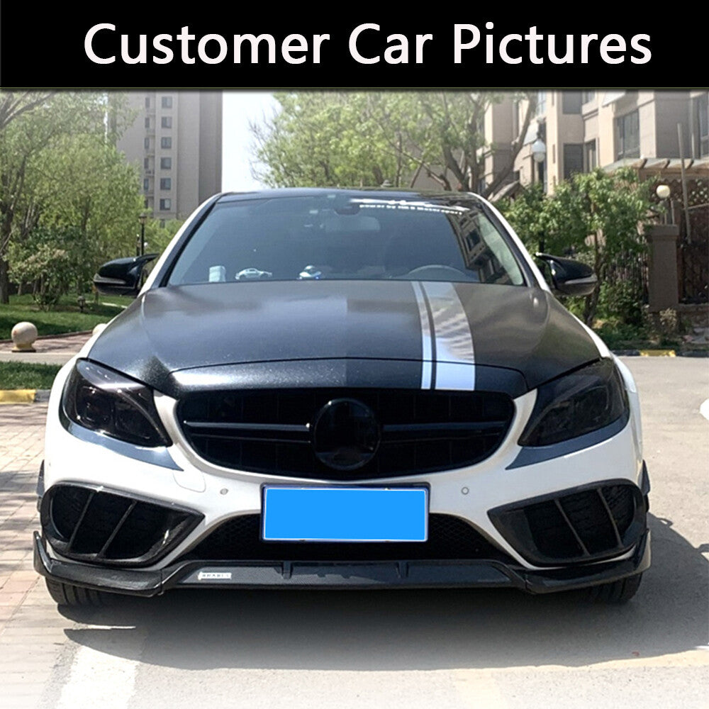 for Benz C Class W205 Sport C43 15+ Front Bumper Air Vent Cover Fog Grill Trim