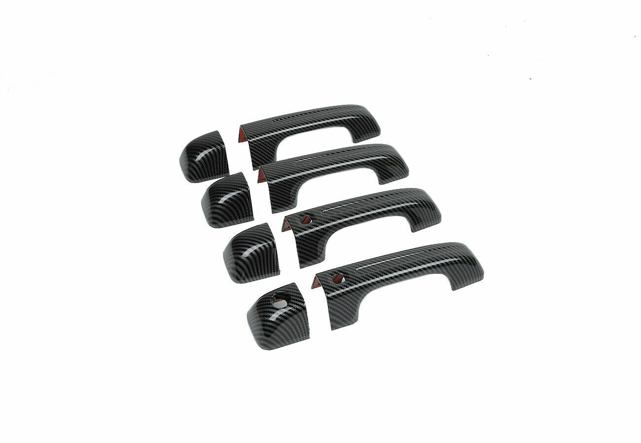 for Dodge for Ram 1500 2018-2022 Carbon Fiber Outside Door Handle Cover Trim 8PCS