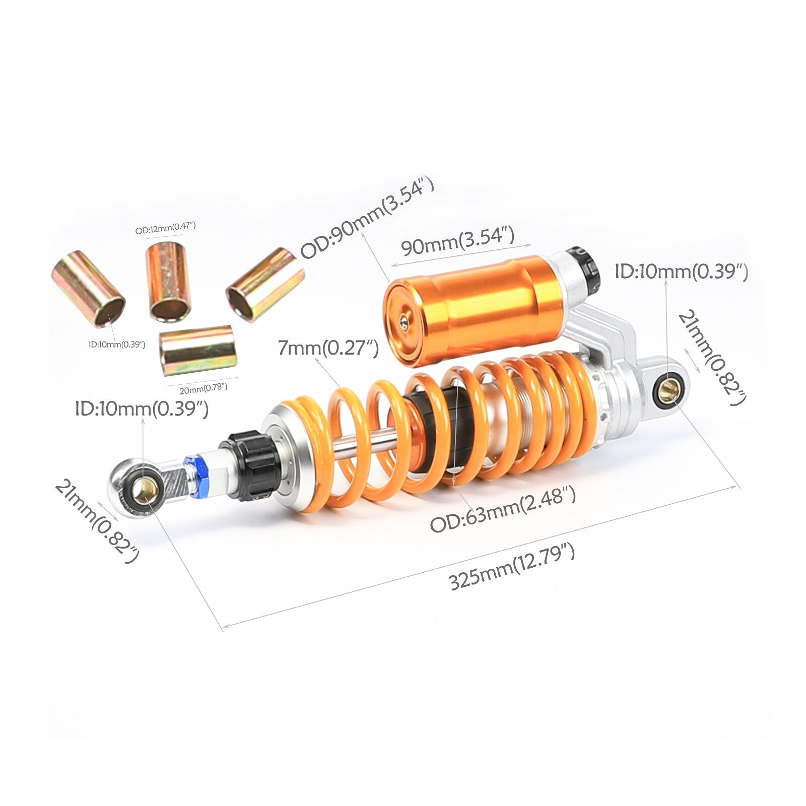 Suitable for Honda GM motorcycles 12.5-inch rear air suspension 320 mm