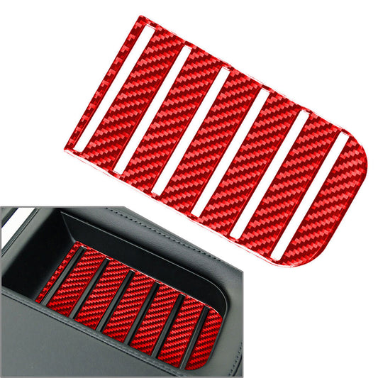 Armlehnenbox Slot Panel Cover Trim f¨¹r for Toyota Tundra 2014-21 Kohlefaser Rot Auto
