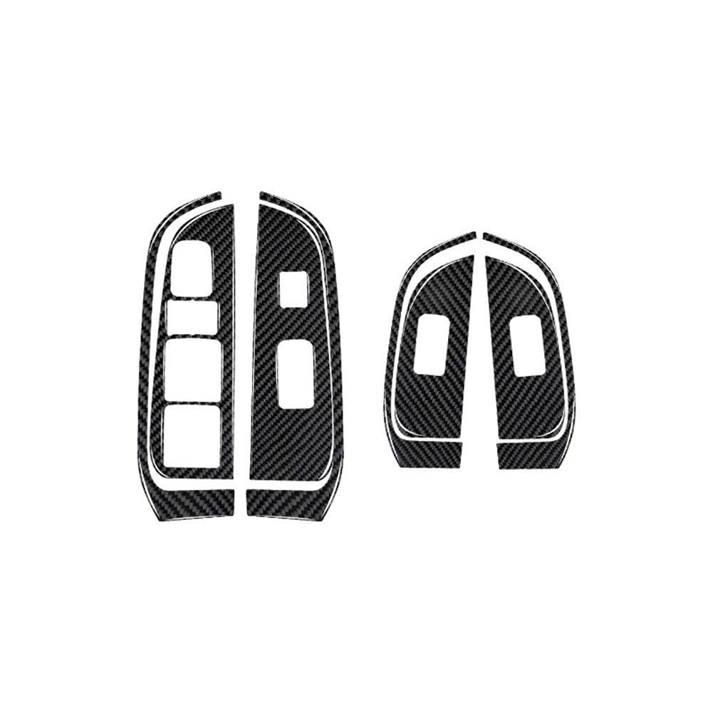 8X Carbon Fiber Window Lift Panel Cover Trim for Subaru Outback Legacy 2015-2017