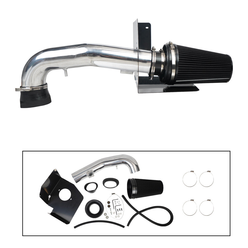 Black cold air intake kit + heated cover suitable for 09-13 for Chevrolet / for GMC 1500 V8 4.8L/5.3L/6.0L models.