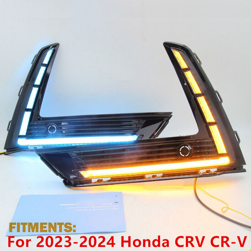 LED daytime running lights, fog lights, and turn signals for Honda CR-V (2023/2024).