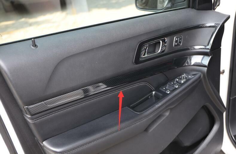 Carbon Fiber Interior Door Panel Cover Trim 4PCS Fit for Ford Explorer 2011-2019